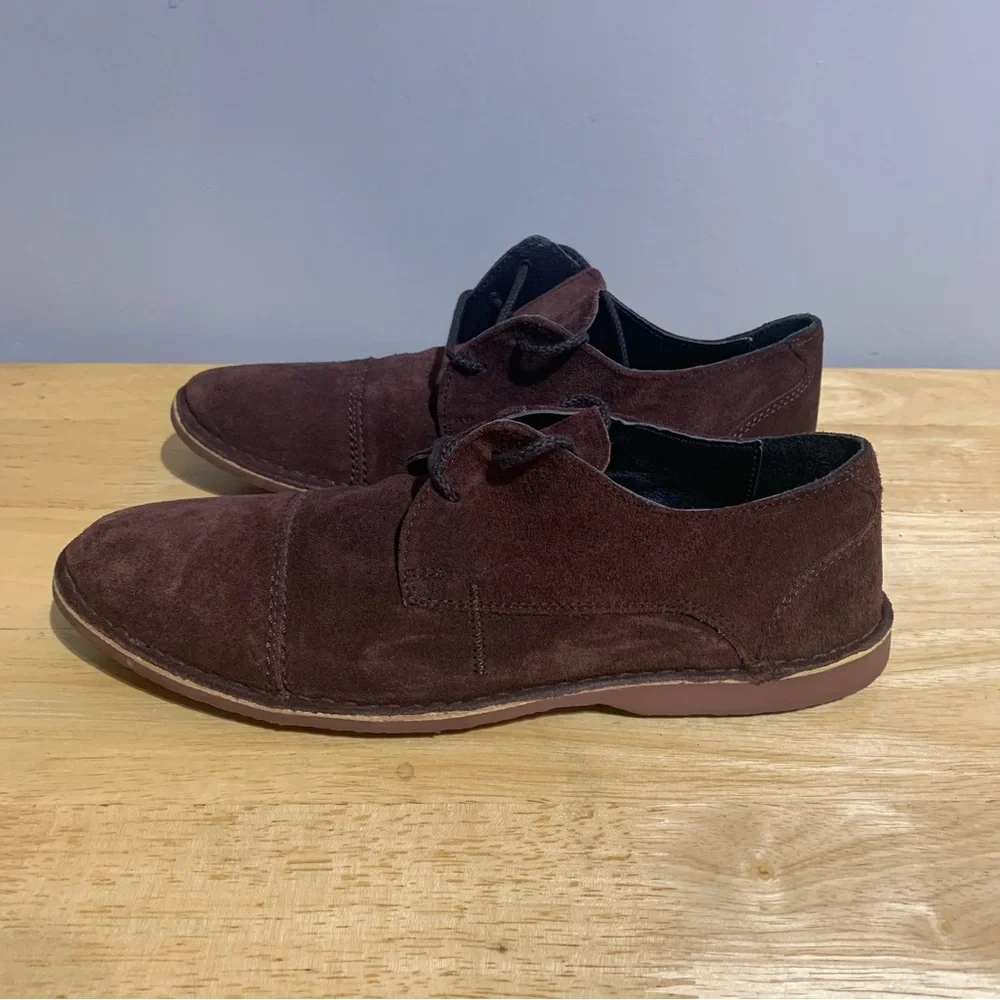 Italian Designed Vito‎ Rossi Men’s Derby Brown Leather Shoes Size 8